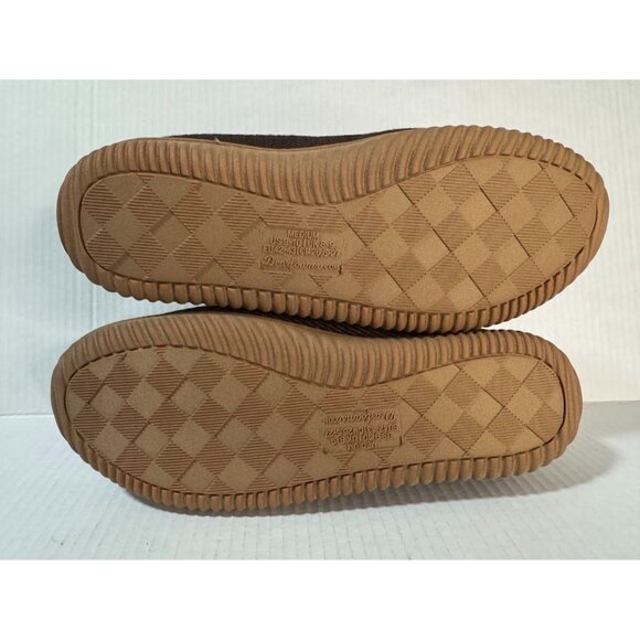 Dearfoams Cozy Comfort Men's Herringbone Moccasin Slippers US9-10 - Picture 5 of 6